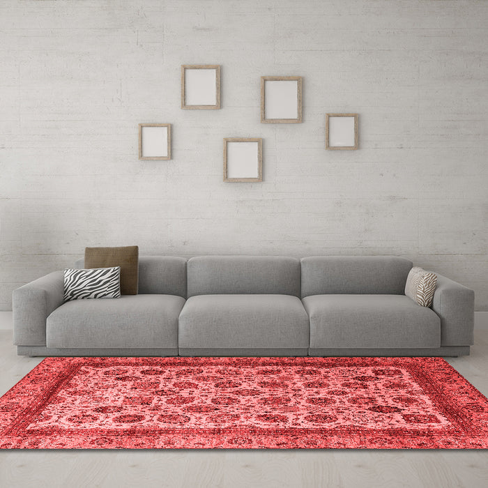 Modern Red Washable Rugs