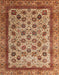 Abstract Brown Sand Brown Modern Rug, abs4177