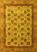 Abstract Yellow Modern Rug, abs4177yw