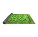 Sideview of Abstract Green Modern Rug, abs4177grn