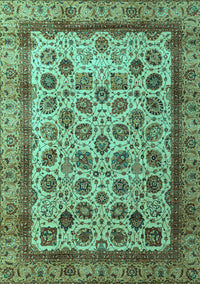 Abstract Turquoise Modern Rug, abs4177turq