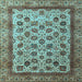 Square Machine Washable Abstract Light Blue Modern Rug, wshabs4177lblu