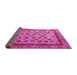 Sideview of Abstract Pink Modern Rug, abs4177pnk