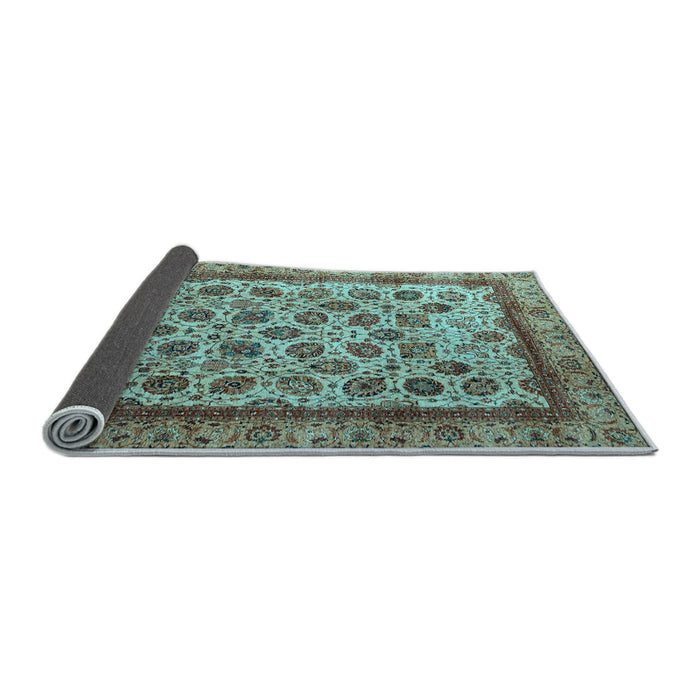 Sideview of Abstract Light Blue Modern Rug, abs4177lblu