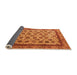 Sideview of Abstract Orange Modern Rug, abs4177org