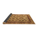 Sideview of Abstract Brown Modern Rug, abs4177brn