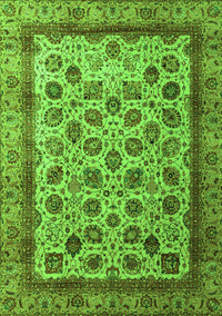 Abstract Green Modern Rug, abs4177grn