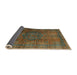 Sideview of Abstract Dark Green Modern Rug, abs4178