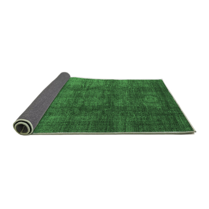Sideview of Abstract Emerald Green Modern Rug, abs4178emgrn
