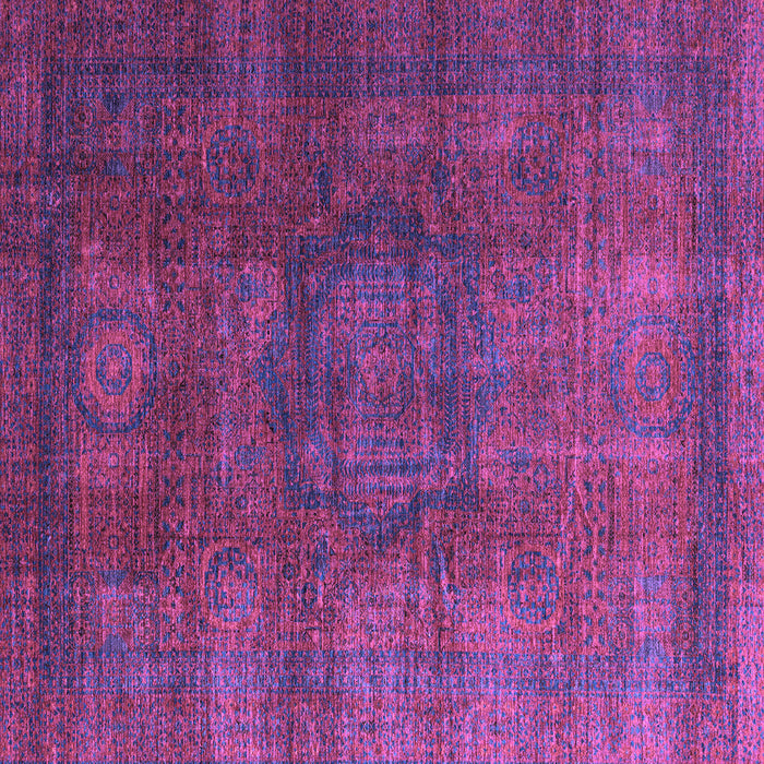 Square Machine Washable Abstract Purple Modern Area Rugs, wshabs4178pur