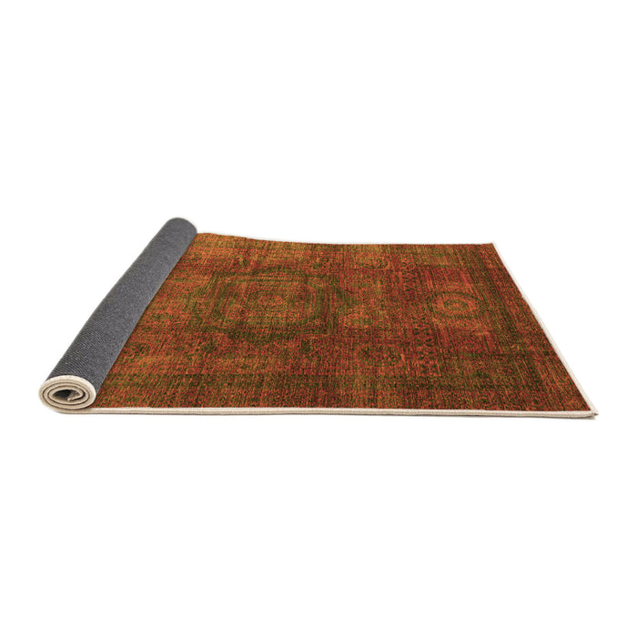 Sideview of Abstract Orange Modern Rug, abs4178org