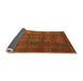 Sideview of Abstract Orange Modern Rug, abs4178org