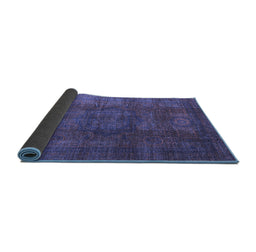 Sideview of Abstract Blue Modern Rug, abs4178blu