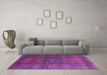 Machine Washable Abstract Purple Modern Area Rugs in a Living Room, wshabs4178pur