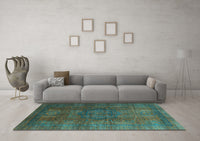 Machine Washable Abstract Light Blue Modern Rug, wshabs4178lblu