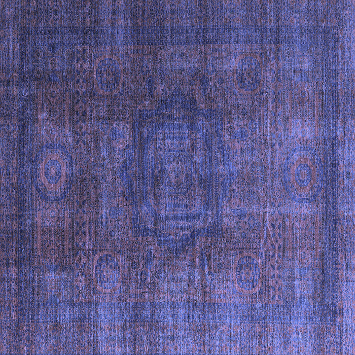 Square Abstract Blue Modern Rug, abs4178blu