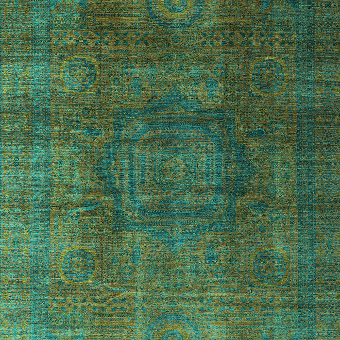 Machine Washable Abstract Turquoise Modern Area Rugs, wshabs4178turq