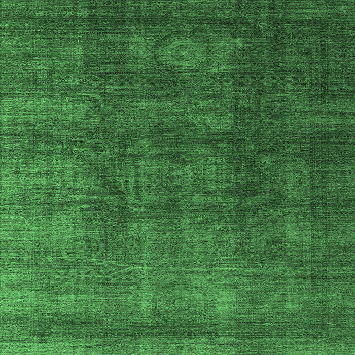 Square Abstract Emerald Green Modern Rug, abs4178emgrn