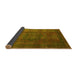 Sideview of Abstract Yellow Modern Rug, abs4178yw