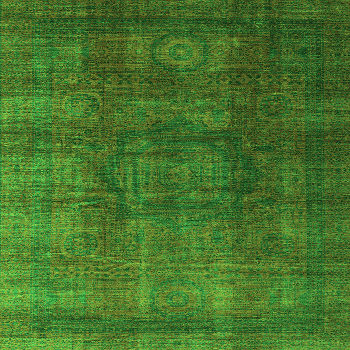 Square Abstract Green Modern Rug, abs4178grn