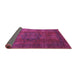 Sideview of Abstract Pink Modern Rug, abs4178pnk