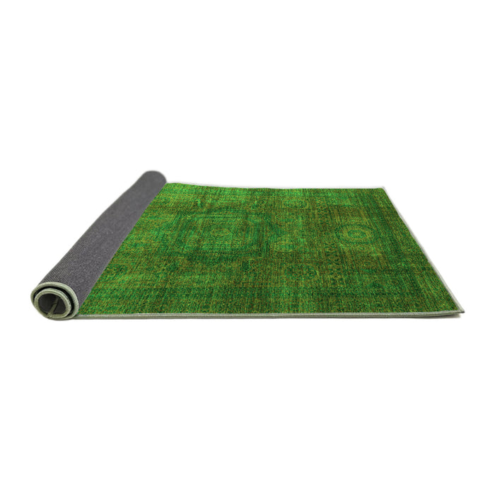 Sideview of Abstract Green Modern Rug, abs4178grn