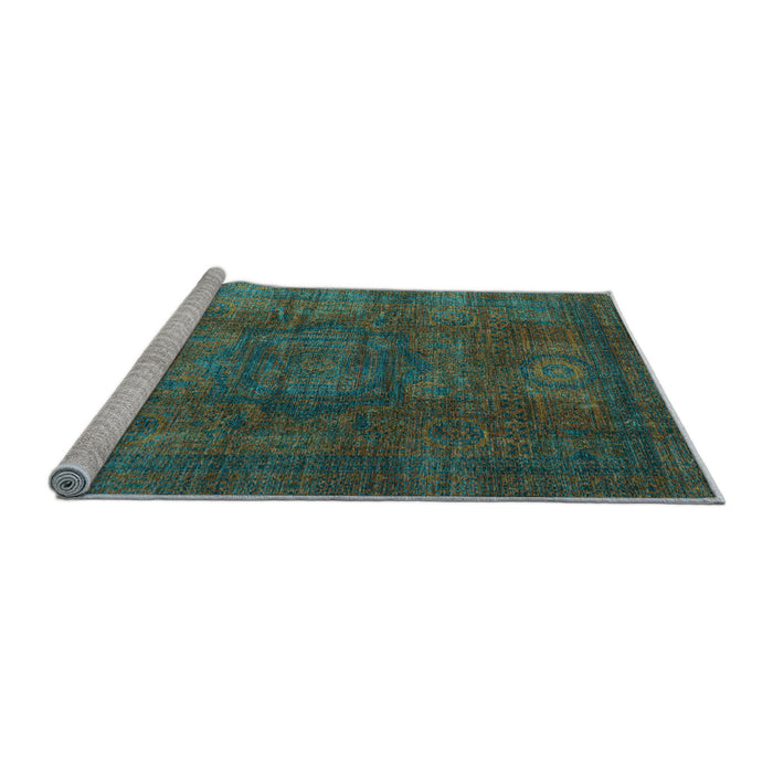 Sideview of Machine Washable Abstract Light Blue Modern Rug, wshabs4178lblu