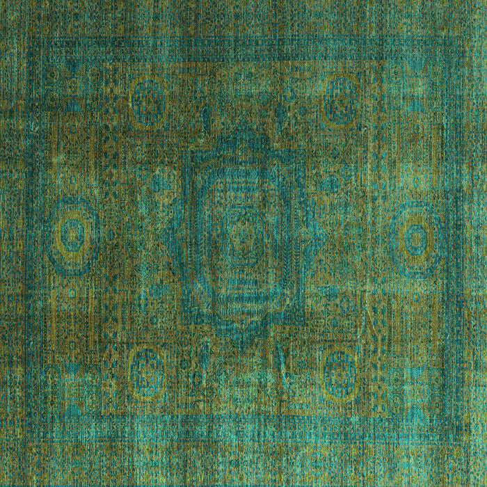 Square Abstract Turquoise Modern Rug, abs4178turq