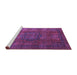 Sideview of Machine Washable Abstract Purple Modern Area Rugs, wshabs4178pur