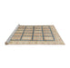 Sideview of Machine Washable Abstract Brown Rug, wshabs4179