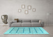 Machine Washable Abstract Light Blue Modern Rug in a Living Room, wshabs4179lblu