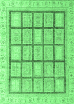 Abstract Emerald Green Modern Rug, abs4179emgrn