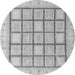 Round Machine Washable Abstract Gray Modern Rug, wshabs4179gry