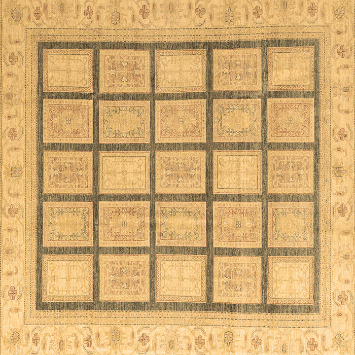 Square Abstract Brown Modern Rug, abs4179brn