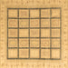 Square Abstract Brown Modern Rug, abs4179brn