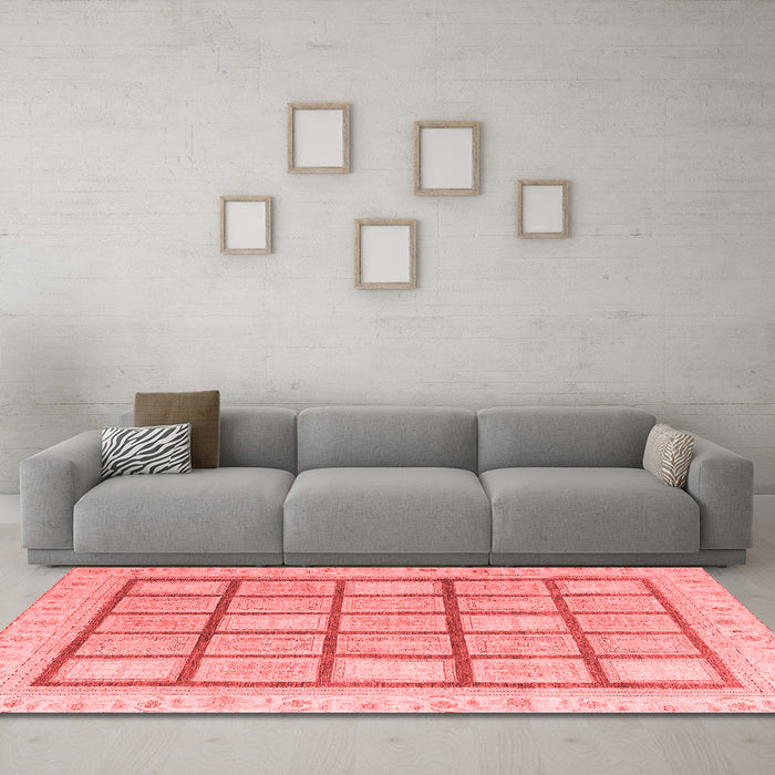 Modern Red Washable Rugs