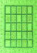 Machine Washable Abstract Green Modern Area Rugs, wshabs4179grn