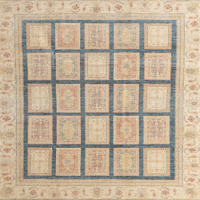 Square Abstract Brown Modern Rug, abs4179
