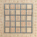 Square Abstract Brown Modern Rug, abs4179