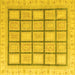 Square Abstract Yellow Modern Rug, abs4179yw