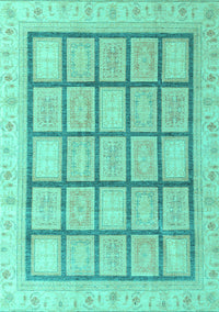 Abstract Turquoise Modern Rug, abs4179turq