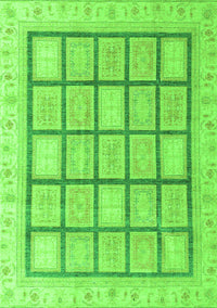 Abstract Green Modern Rug, abs4179grn