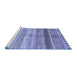 Sideview of Machine Washable Abstract Blue Modern Rug, wshabs417blu