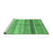 Sideview of Machine Washable Abstract Emerald Green Modern Area Rugs, wshabs417emgrn