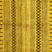 Square Abstract Yellow Modern Rug, abs417yw