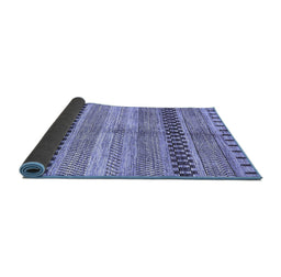 Sideview of Abstract Blue Modern Rug, abs417blu