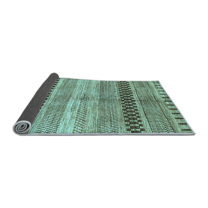 Sideview of Abstract Light Blue Modern Rug, abs417lblu