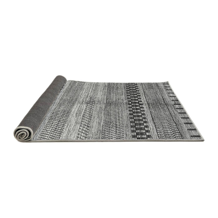 Sideview of Abstract Gray Modern Rug, abs417gry