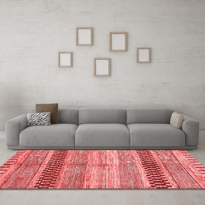 Modern Red Washable Rugs