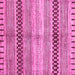 Square Machine Washable Abstract Pink Modern Rug, wshabs417pnk